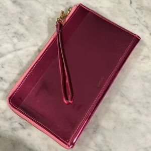 Ban.do metallic pink Getaway Travel wallet